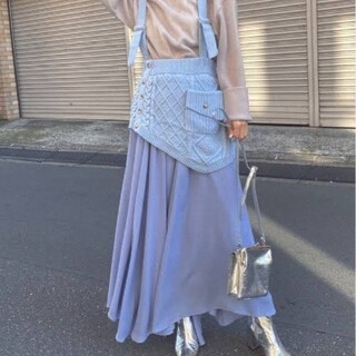 アメリヴィンテージ(Ameri VINTAGE)のアメリ  シフォン&ニット ドッキングスカート(ロングスカート)