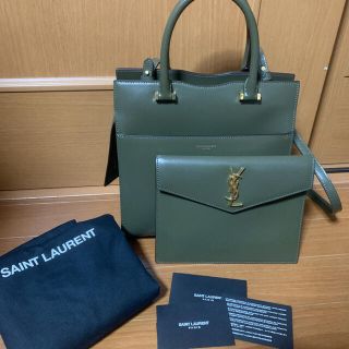 サンローラン(Saint Laurent)のサンローラン　アップタウン　カーキ(ハンドバッグ)