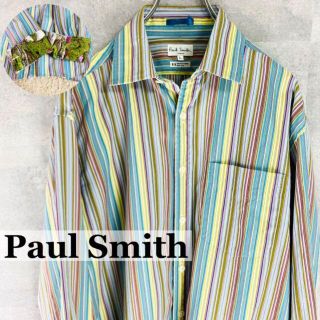 ポールスミス(Paul Smith)のポールスミス マルチストライプ シャツ 長袖 日本製 Lサイズ(シャツ)