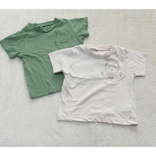 ニシマツヤ(西松屋)のポケットつきTシャツ　2枚セット　80センチ(Ｔシャツ)