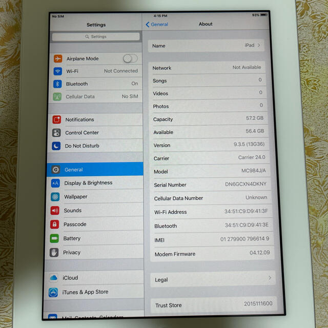 完動品　iPad2 大容量64GB  WiFiモデル　アイパッド　第2世代 3