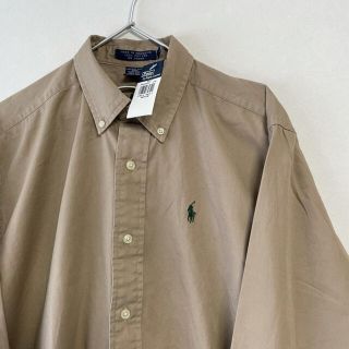 ラルフローレン(Ralph Lauren)の新品 80s POLO Ralph Lauren 長袖 BDワークシャツ カーキ(シャツ/ブラウス(長袖/七分))