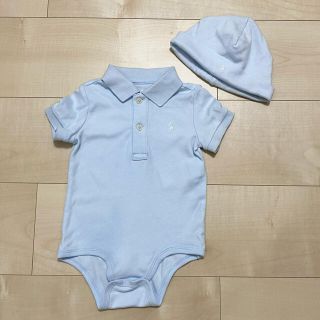 ラルフローレン(Ralph Lauren)のRALPH LAUREN  ポロロンパースと帽子セット　6m70(ロンパース)