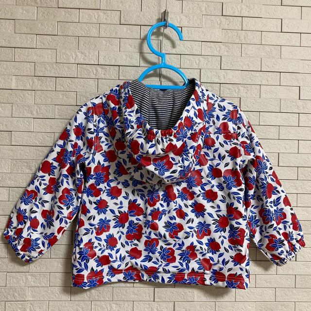 PETIT BATEAU(プチバトー)のプチバトー　レッドレモン　レインコート  18m/81cm キッズ/ベビー/マタニティのベビー服(~85cm)(ジャケット/コート)の商品写真