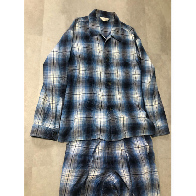 UNUSED(アンユーズド)のUNUSED ombre check pajama 上下 セットアップ メンズのトップス(シャツ)の商品写真