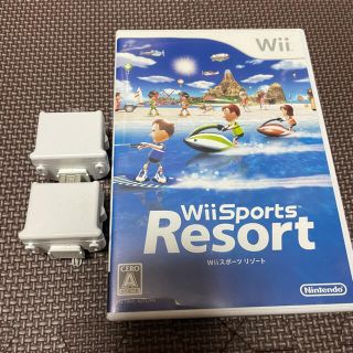 ニンテンドウ(任天堂)のりんご様専用 Wii モーションプラス白2個& Sports Resort(家庭用ゲームソフト)