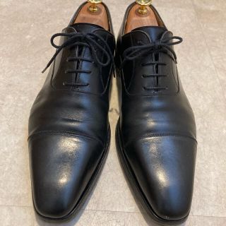 サントーニ(Santoni)のマグナーニ ストレートチップ 黒 42 MAGNANNI 保存袋付き(ドレス/ビジネス)