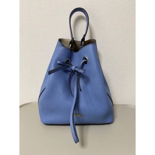 FURLA  コスタンザ　ショルダーバッグ　巾着ショルダー　ハンドバッグ　ブルー