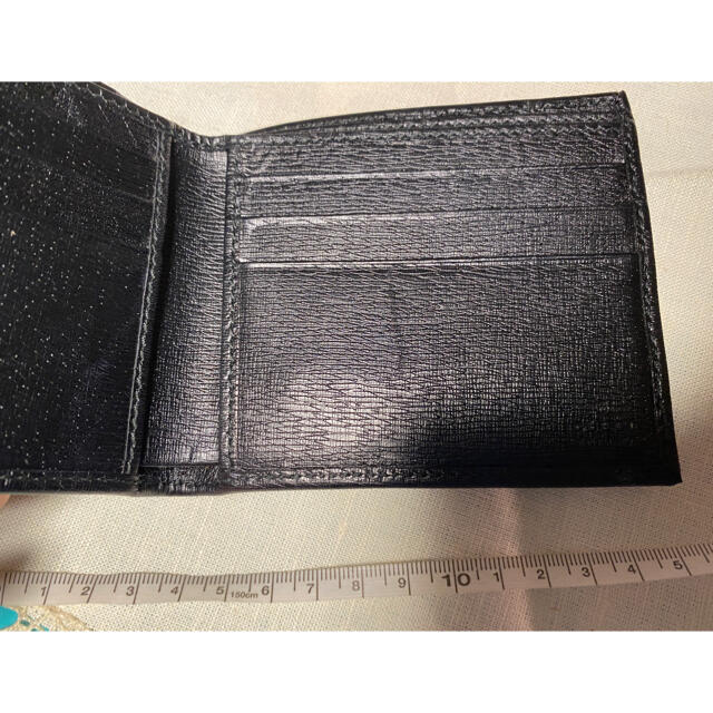 グッチ・ブラック二つ折り財布（未使用、実家保管品） 6