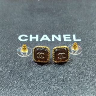 シャネル(CHANEL)のCHANEL　ピアス　ヴィンテージ　グリポア　ガラスストーン(ピアス)