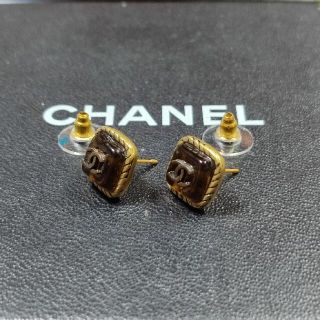 CHANEL - CHANEL ピアス ヴィンテージ グリポア ガラスストーン