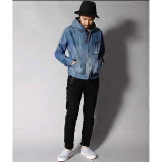 【美品】LEE×AMERICAN RAG CIE 別注フード付きデニムブルゾン