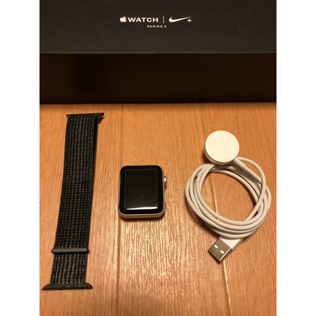 メンズApplewatch series3 NIKE シルバー 42mm