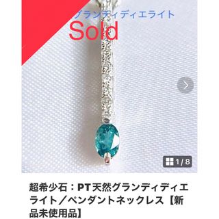 〇〇様PT天然グランディディエライト／ペンダントネックレス【新品未使用品】(ネックレス)