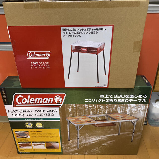 Coleman(コールマン)のコールマン ナチュラル モザイク BBQテーブル クールステージ ツーウェイ  スポーツ/アウトドアのアウトドア(テーブル/チェア)の商品写真