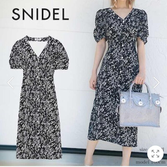 SNIDEL(スナイデル)のスナイデル　フラワーパターンタイトワンピース レディースのワンピース(ひざ丈ワンピース)の商品写真