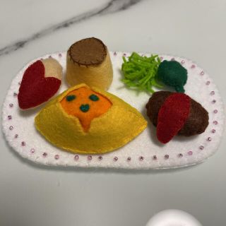 フェルトミニチュア　お子さまランチ(ミニチュア)