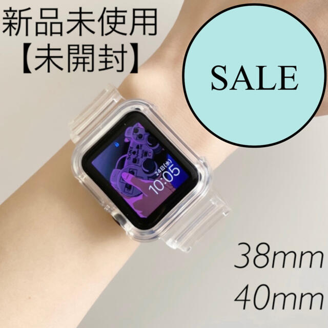 韓国 Apple Watch 用 クリアバンド 42 44mm