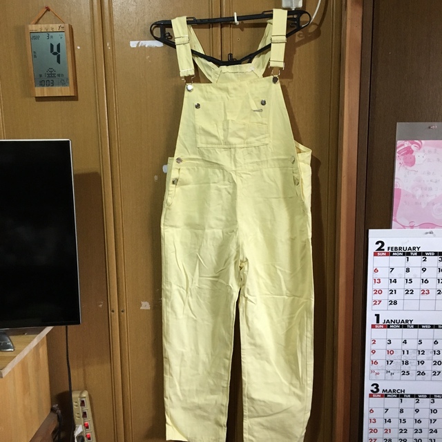 dholic(ディーホリック)のサロペット ペールカラー オーバーオール 韓国 オルチャン 春 パステル 黄色 レディースのパンツ(サロペット/オーバーオール)の商品写真