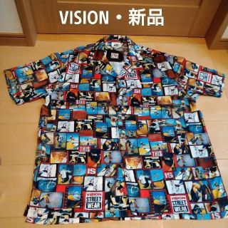 ヴィジョン ストリート ウェア(VISION STREET WEAR)の新品未使用✨VISION　半袖　アロハシャツ　M　ストリート　ボタンシャツ(シャツ)