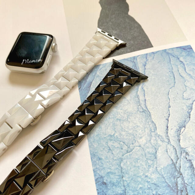 ◎●Apple Watch モザイク柄ベルト ホワイト 38/40/41mm◎ メンズの時計(金属ベルト)の商品写真