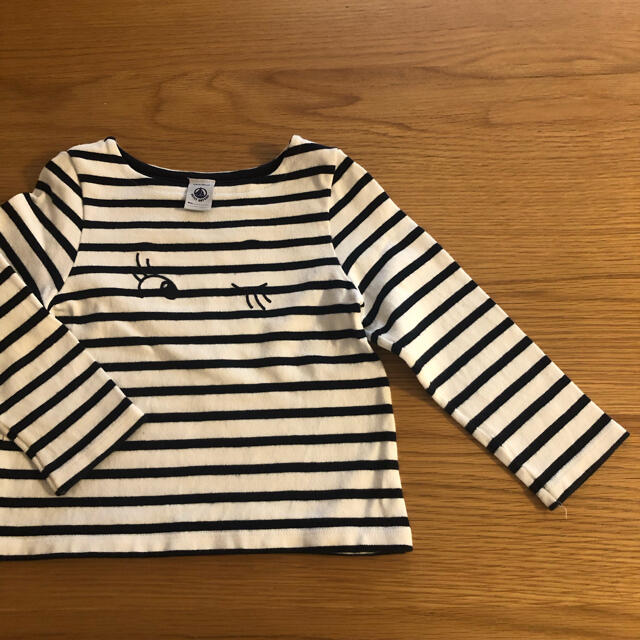 PETIT BATEAU(プチバトー)のプチバトー マリニエール　長袖カットソー　4ans  キッズ/ベビー/マタニティのキッズ服女の子用(90cm~)(Tシャツ/カットソー)の商品写真