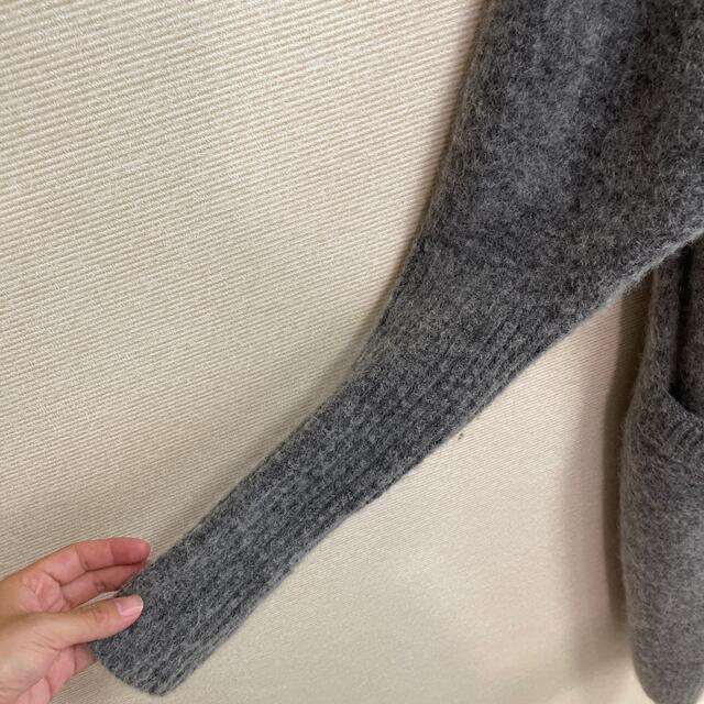 ACNE(アクネ)のアクネ Raya Mohair ロングカーデ グレー XS レディースのトップス(カーディガン)の商品写真