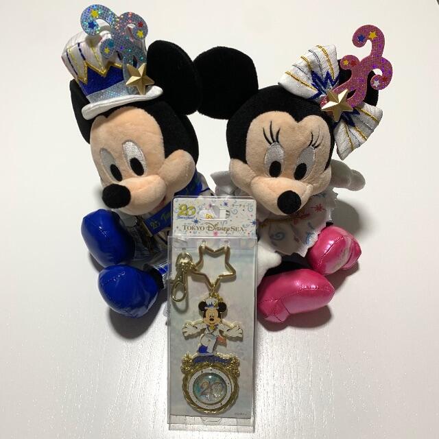 Disney - ディズニーシー 20周年 ミッキー ミニー ぬいぐるみセット チャーム