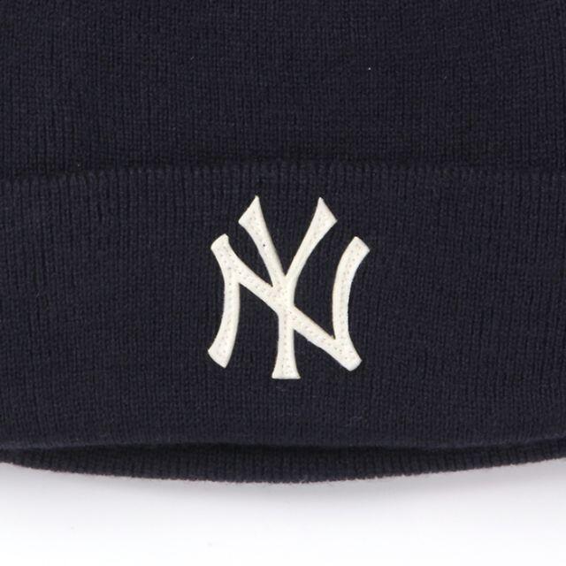 NEW ERA(ニューエラー)の【新品】47BRAND NY ヤンキース ニット帽 紺 ニューヨーク メンズの帽子(ニット帽/ビーニー)の商品写真