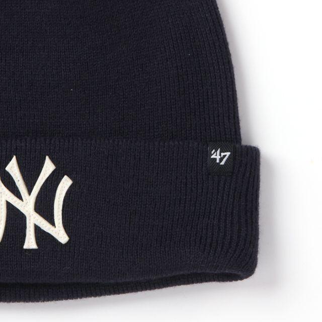 NEW ERA(ニューエラー)の【新品】47BRAND NY ヤンキース ニット帽 紺 ニューヨーク メンズの帽子(ニット帽/ビーニー)の商品写真