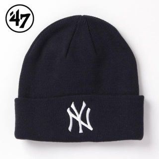 ニューエラー(NEW ERA)の【新品】47BRAND NY ヤンキース ニット帽 紺 ニューヨーク(ニット帽/ビーニー)