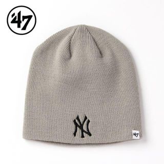 ニューエラー(NEW ERA)のbrown様【新品】47BRAND NY ニット帽 グレー 47 キャップ LA(ニット帽/ビーニー)