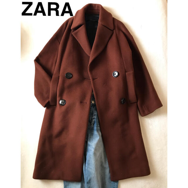 ZARA(ザラ)の美品★ZARAザラ　希少ウールコート　フレームワークマウジージャーナルroku レディースのジャケット/アウター(ロングコート)の商品写真