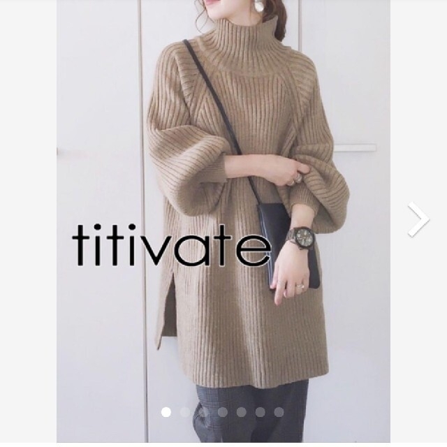 titivate(ティティベイト)の値下げ★新品★ニットワンピース★ティティベイト★Mサイズ レディースのトップス(ニット/セーター)の商品写真