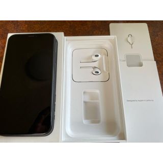 アイフォーン(iPhone)のiPhone XR Black 64GB SIMフリー　ブラック(スマートフォン本体)