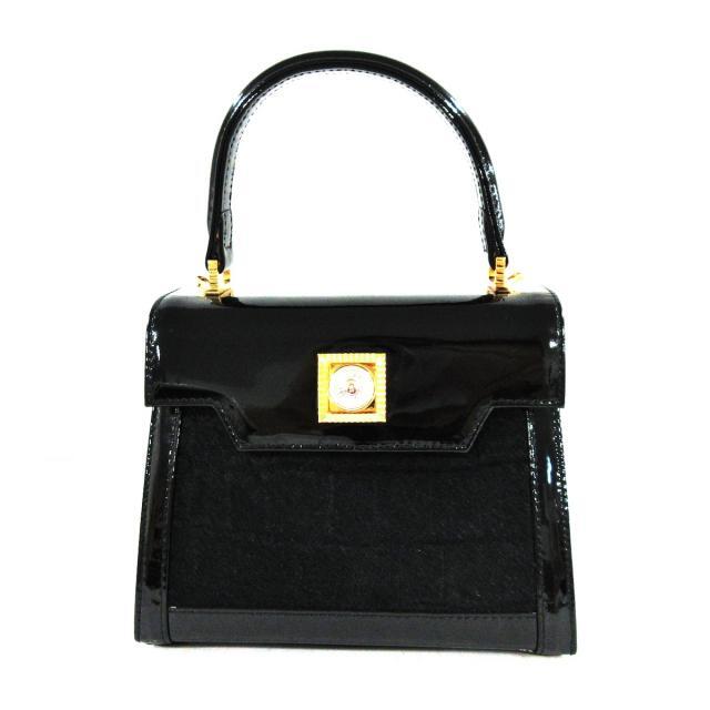 VERSACE(ヴェルサーチ)のヴェルサーチ ハンドバッグ美品  - 黒 レディースのバッグ(ハンドバッグ)の商品写真