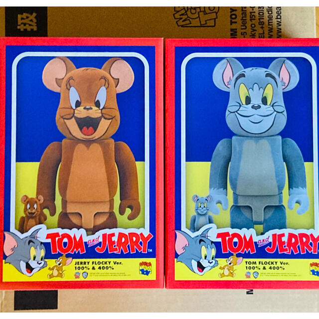 その他 MEDICOM TOY - Tom and Jerry Flocky 100% 400% Bearbrick