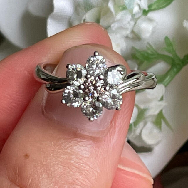 ギラギラ♡大粒ピンクダイヤモンド♡リング レディースのアクセサリー(リング(指輪))の商品写真