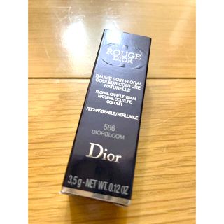 ディオール(Dior)のルージュ ディオール  バーム　586 サテン　フレッシュピンク(口紅)