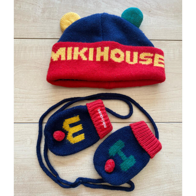 mikihouse(ミキハウス)のミキハウス★ベビー★ニット帽と手袋 キッズ/ベビー/マタニティのこども用ファッション小物(帽子)の商品写真