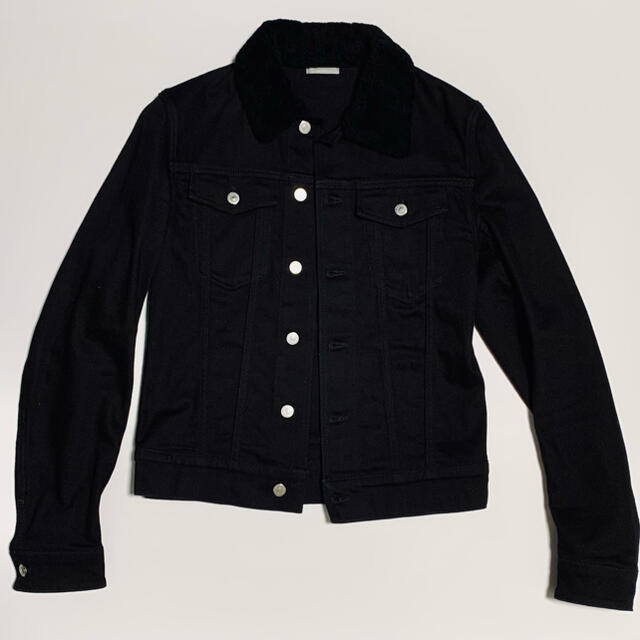 DIOR HOMME(ディオールオム)のディオールオム　ボア　デニムジャケット Gジャン　ムートン　毛皮　46 メンズのジャケット/アウター(Gジャン/デニムジャケット)の商品写真