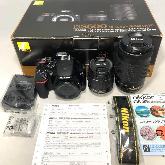 Nikon ニコンD3500 ダブルズームKIT 1286ショット極美品