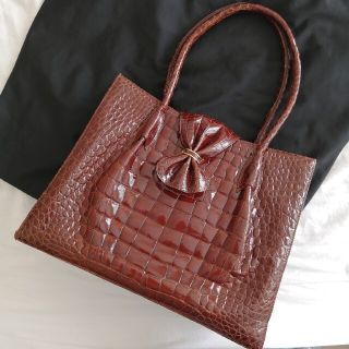 クロコダイル(Crocodile)のJRA クロコダイル　ハンドバッグ　レザー　高級(ハンドバッグ)