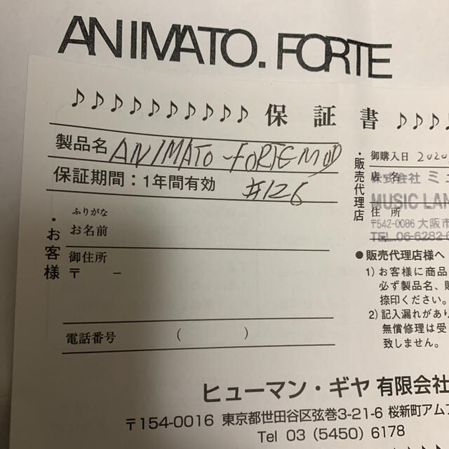 Human Gear ANIMATO. FORTE MOD 楽器のギター(エフェクター)の商品写真