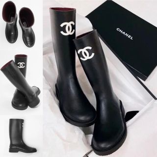 CHANEL - 入手困難 新品 新作 シャネル CHANEL レインブーツ ブラック