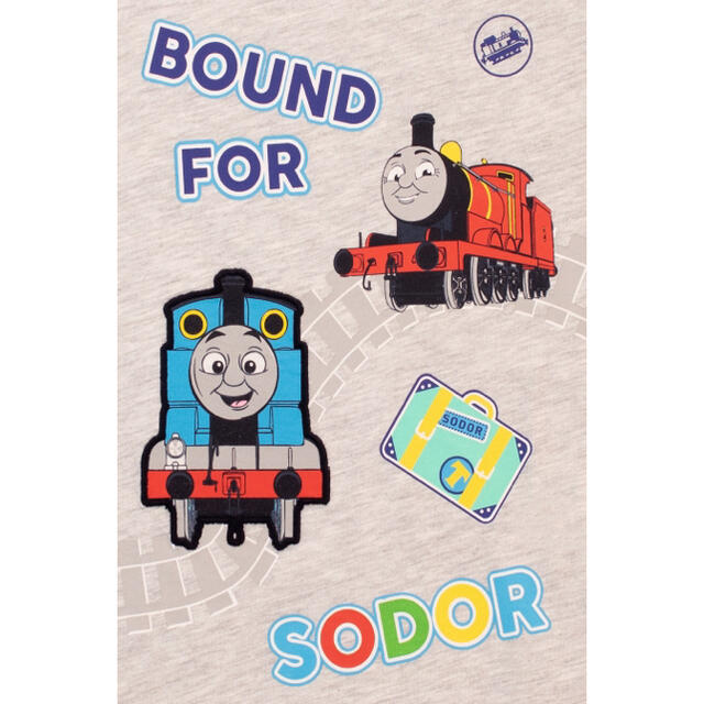 Takara Tomy(タカラトミー)の【新品】グレー Thomas The Tank Engine TrainTシャツ キッズ/ベビー/マタニティのベビー服(~85cm)(Ｔシャツ)の商品写真