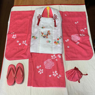 七五三　三歳女児　正絹被布フルセット　高島屋(和服/着物)