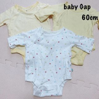 ベビーギャップ(babyGAP)のbaby Gap：長袖ロンパース 60cm(肌着/下着)