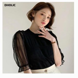 ディーホリック(dholic)のDHOLIC シアーリンクルブラウス トップス(シャツ/ブラウス(長袖/七分))