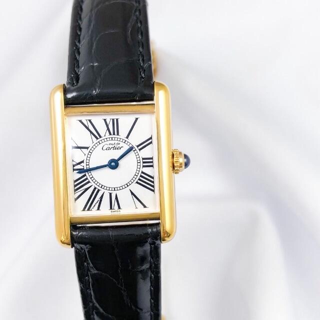 【仕上済】カルティエ タンク オパラン ゴールド SM レディース 腕時計